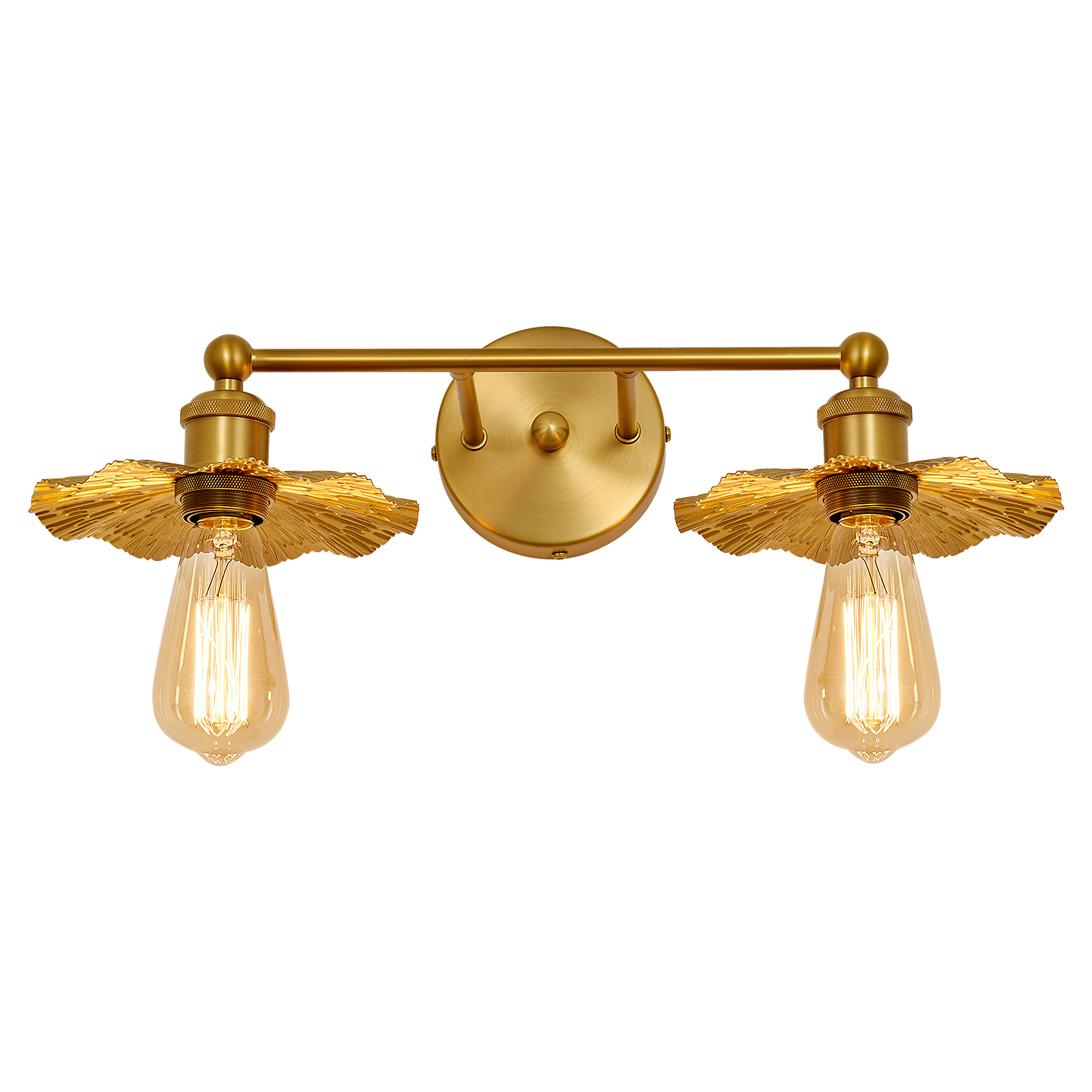 Image of ZGLAOJT 2 Light Vintage Vanity Light Gold Bathroom Light Fixtures Over Mirror.