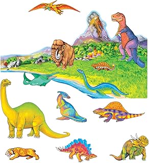Little Folk Visuals Dinosaurs Precut Flannel/Felt Board Figures, 12 Pieces Set