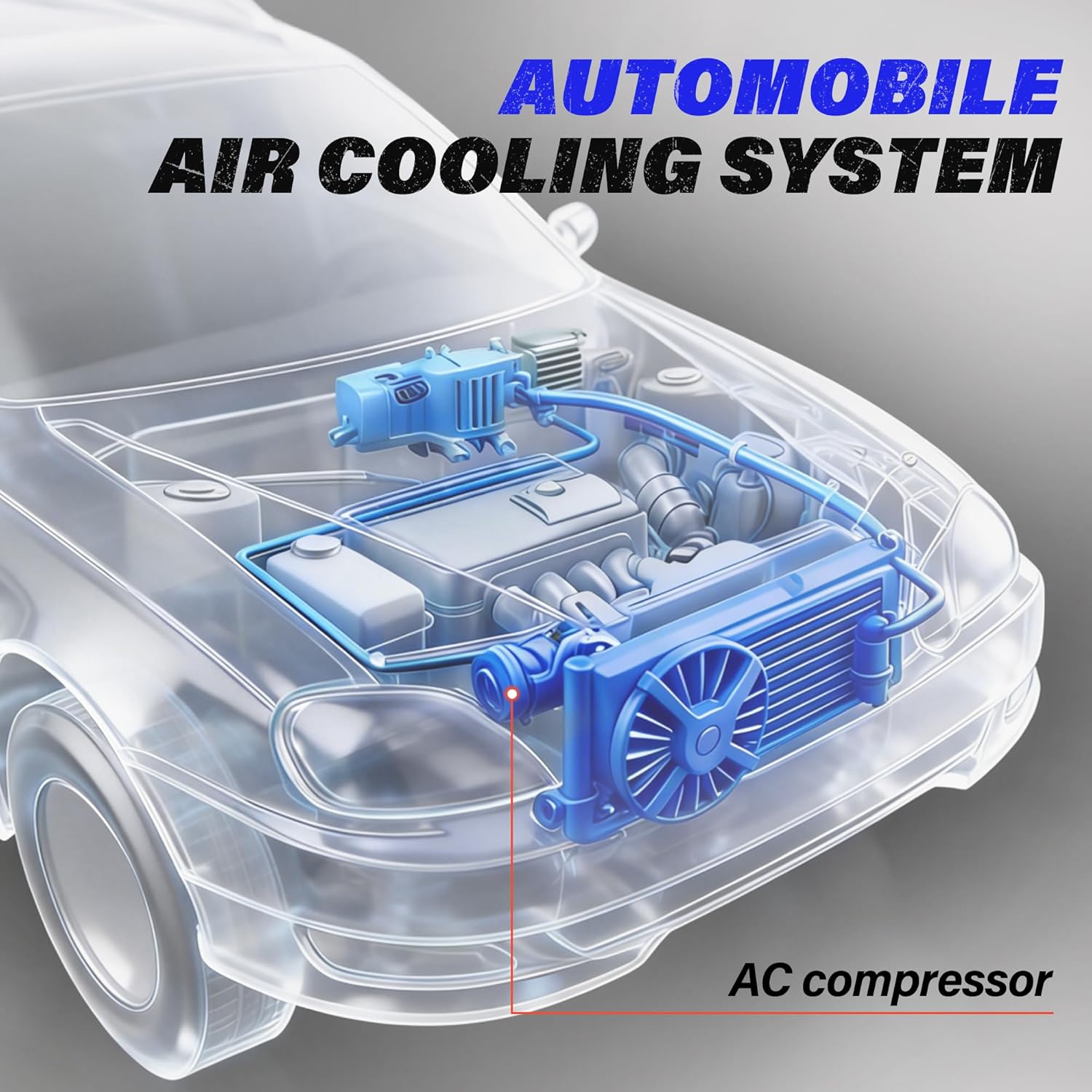 A/C Air Conditioner Compressor with Clutch Replacement for Mini Cooper 2014-2019 for Mini Cooper Clubman 2016-2018 CO11500C 64525A3F1D2