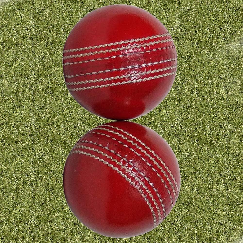 AnNafi® Cricket Rubber Soft Balls for Practice A Grade Handstitched RED| Senior Official