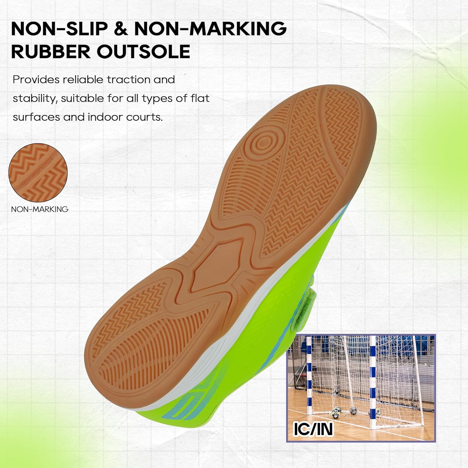 brooman Kids Indoor Soccer Shoes Boys Girls Futsal Soccer Sneakers - Image 5