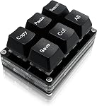 BTXETUEL Copier la recherche Colle Enregistrer Couper tout 6-Key Clavier un main OSU Clavier de raccourci mécanique programmable Macro clavier pour le travail et le jeu (noir)