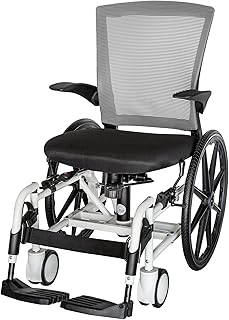 Daily Living Indoor Manual WheelChairs for Adults (Gray) Manual Wheelchair w/Flip-Away Armrests 38.5 lb Height Adjust Wheelchair w/Removable Footplates Medical Supplies for Seniors