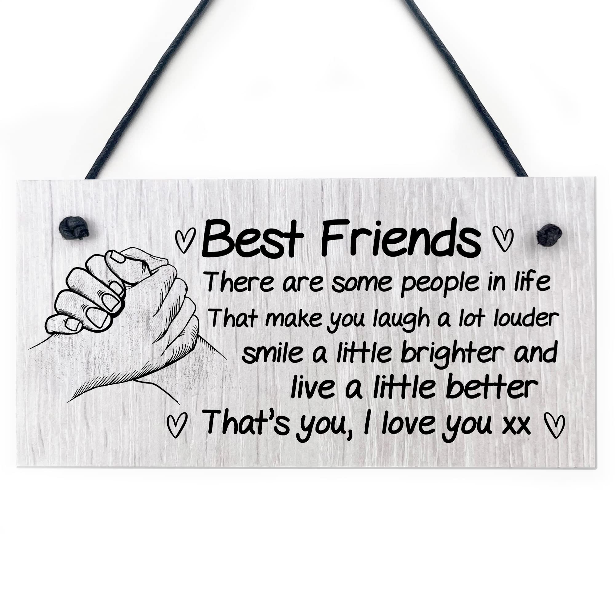 Red Ocean Thank You Best Friend Gift FRIENDSHIP SIGN For Best Friend Birthday Christmas Love Gift