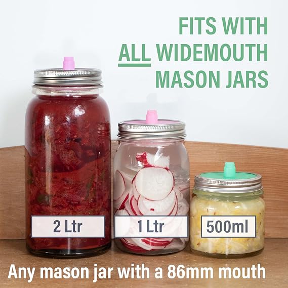 Glass Fermentation Weights for Fermentation with Easy Lift Handles, Set of 4