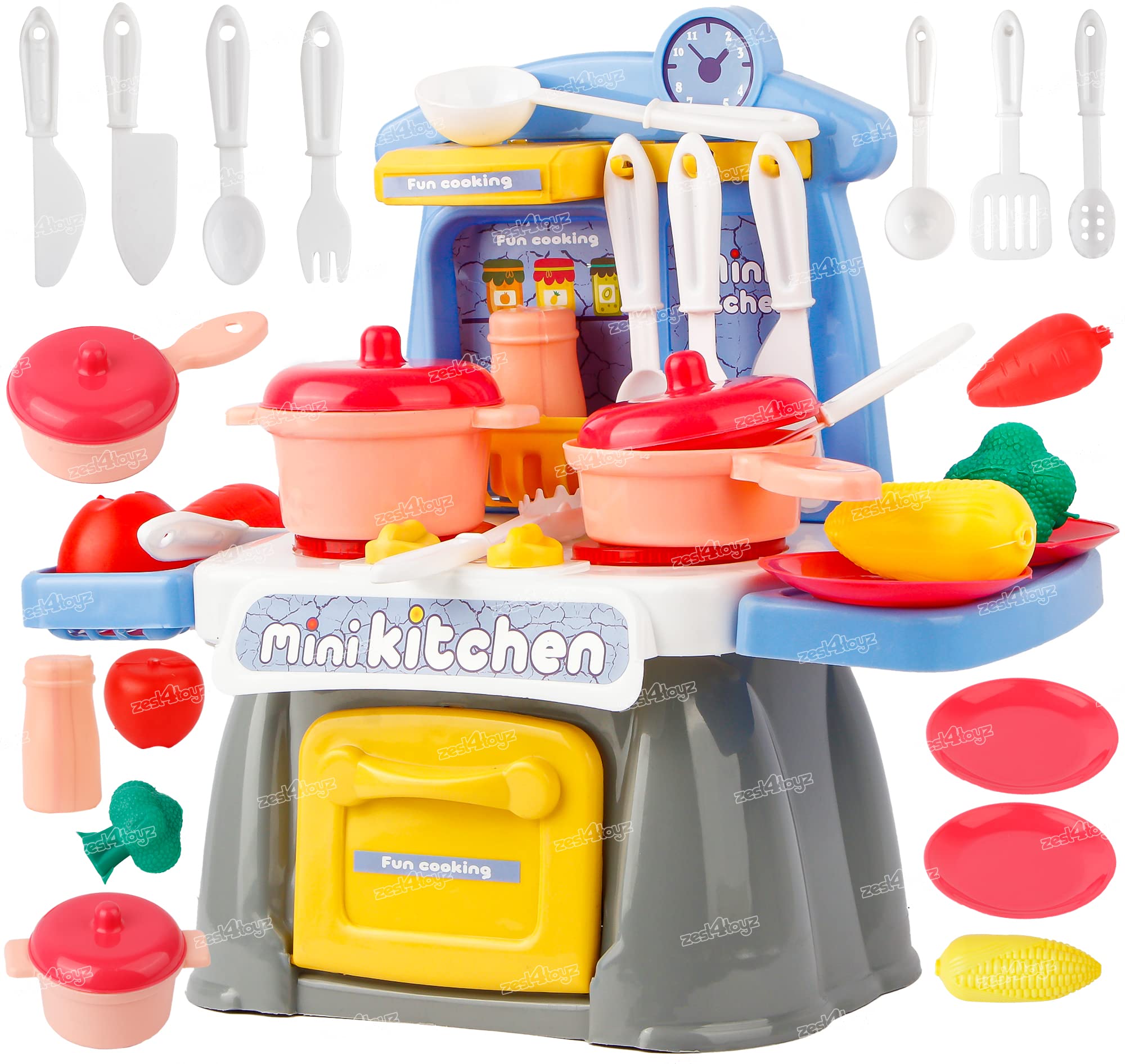 Zest 4 Toyz Kitchen Toys Set for Kids Boys Girls - 20PCS Pretend Cooking Playset Accessories with Pretend Play Toys for Girls with Baby&Toddler-Educational Gift for 3 4 5 6 Ages (B0C6QRMQ1X) Amazon Price History, Amazon Price Tracker
