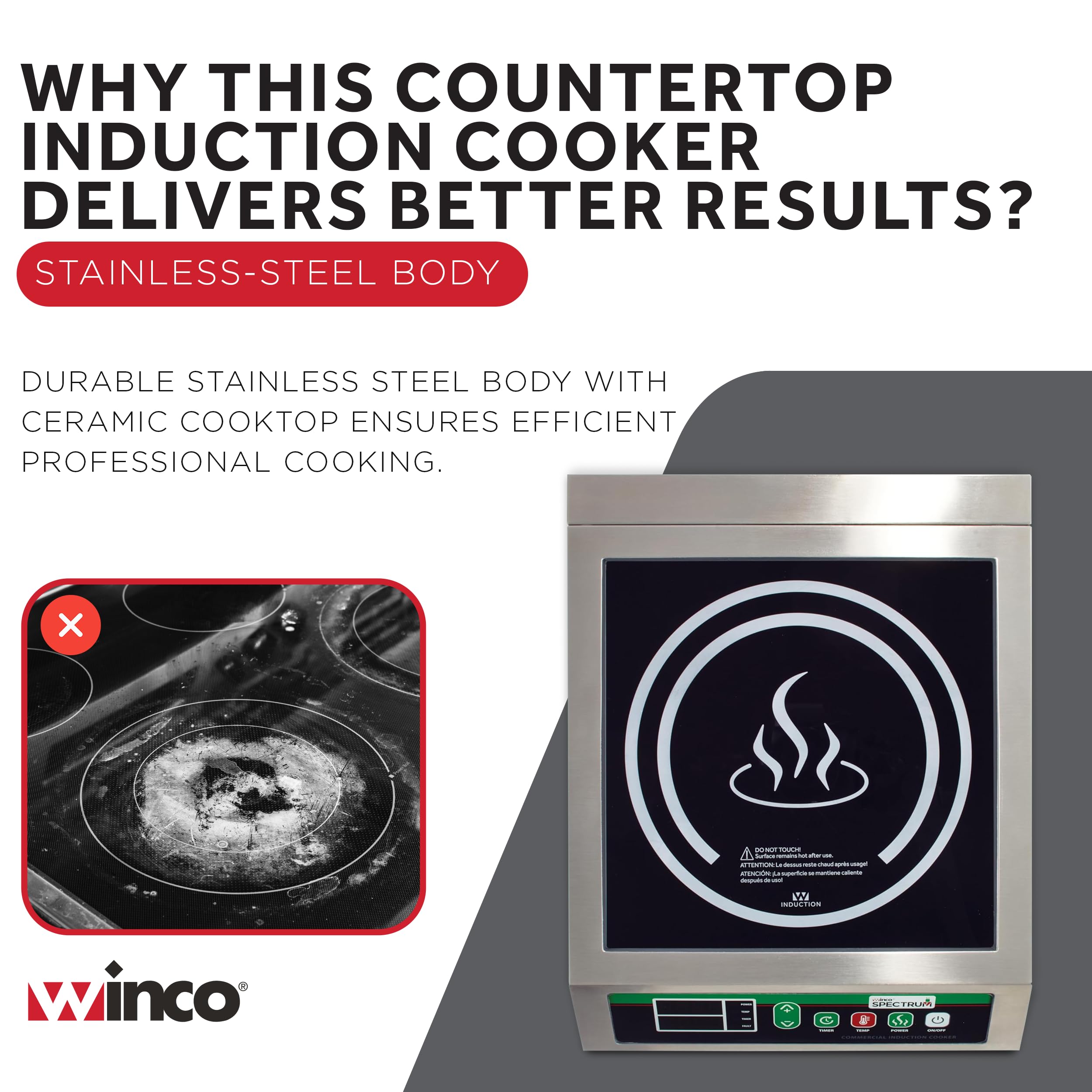 Winco Induction Cooktop - Commercial Grade -7
