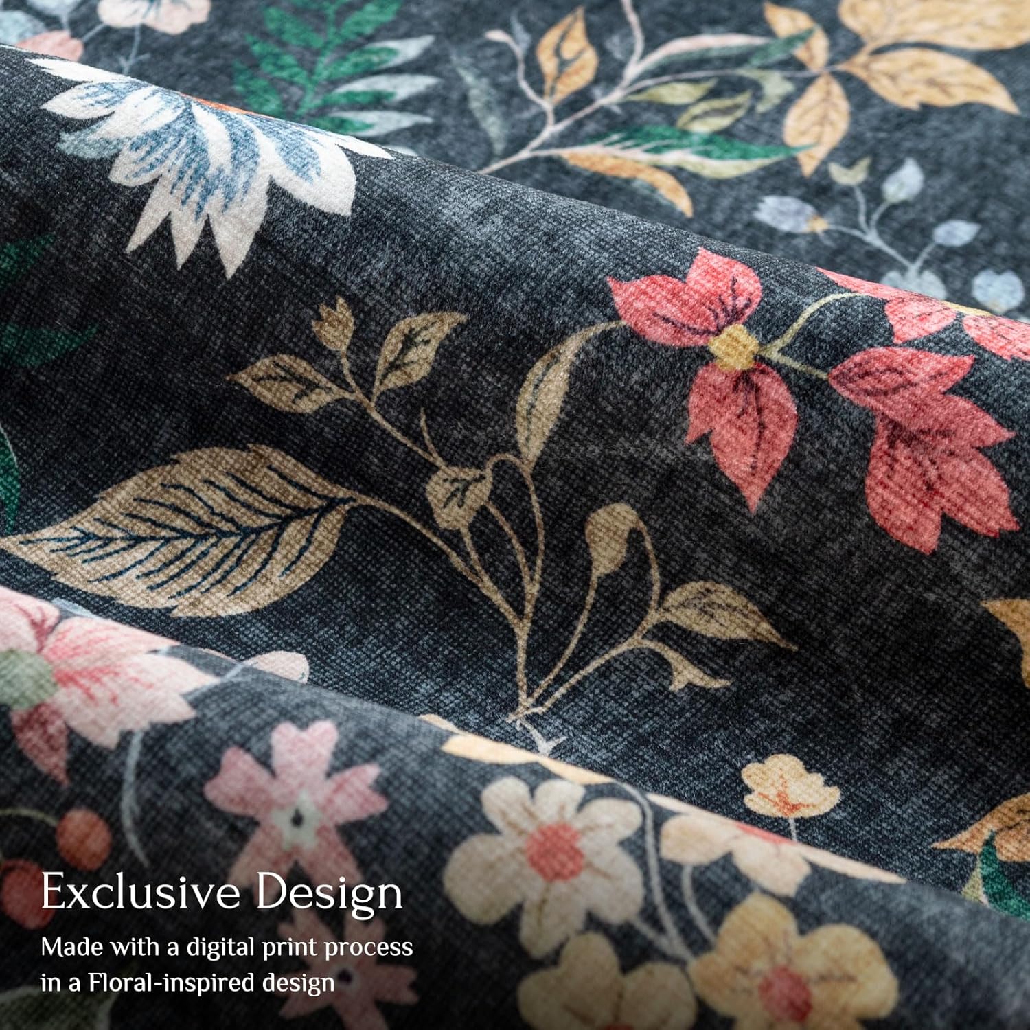 BLISSA 6x9 Area Rugs for Bedroom - Soft Floral Washable Living Room Rug Flower Non-Slip Ultra-Thin Boho Colorful Carpet for Dining Room Nursery Playroom Classroom Home Decor Aesthetic