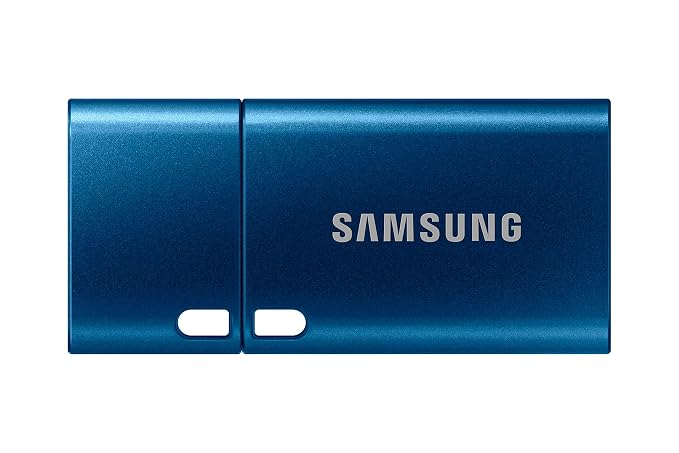 SAMSUNG Type-C USB Flash Drive, 128GB, Transfers 4GB Files in 11 Secs w/Up to 400MB/s 3.13 Read Speeds, Compatible w/USB 3.0/2.0, Waterproof, 2022,Blue
