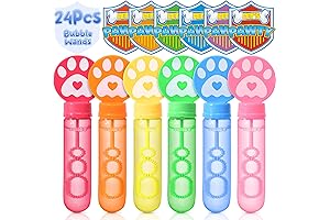 Paw Print Bubble Wands 24-Pack for Paw Patrol Skye Party Favors