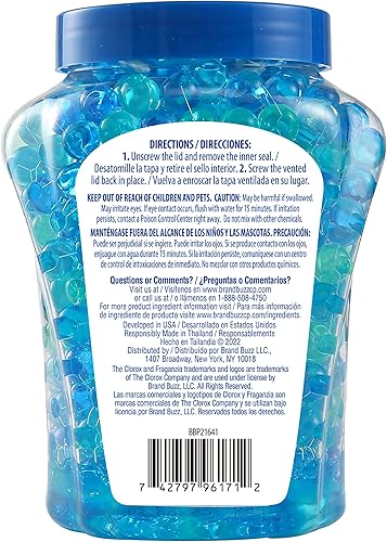 Miniatura 5 de Clorox - Aromatizante en perlas de cristal Fraganzia frasco ventilado de perlas perfumadas de larga duración, uso sencillo para hogar, baño,