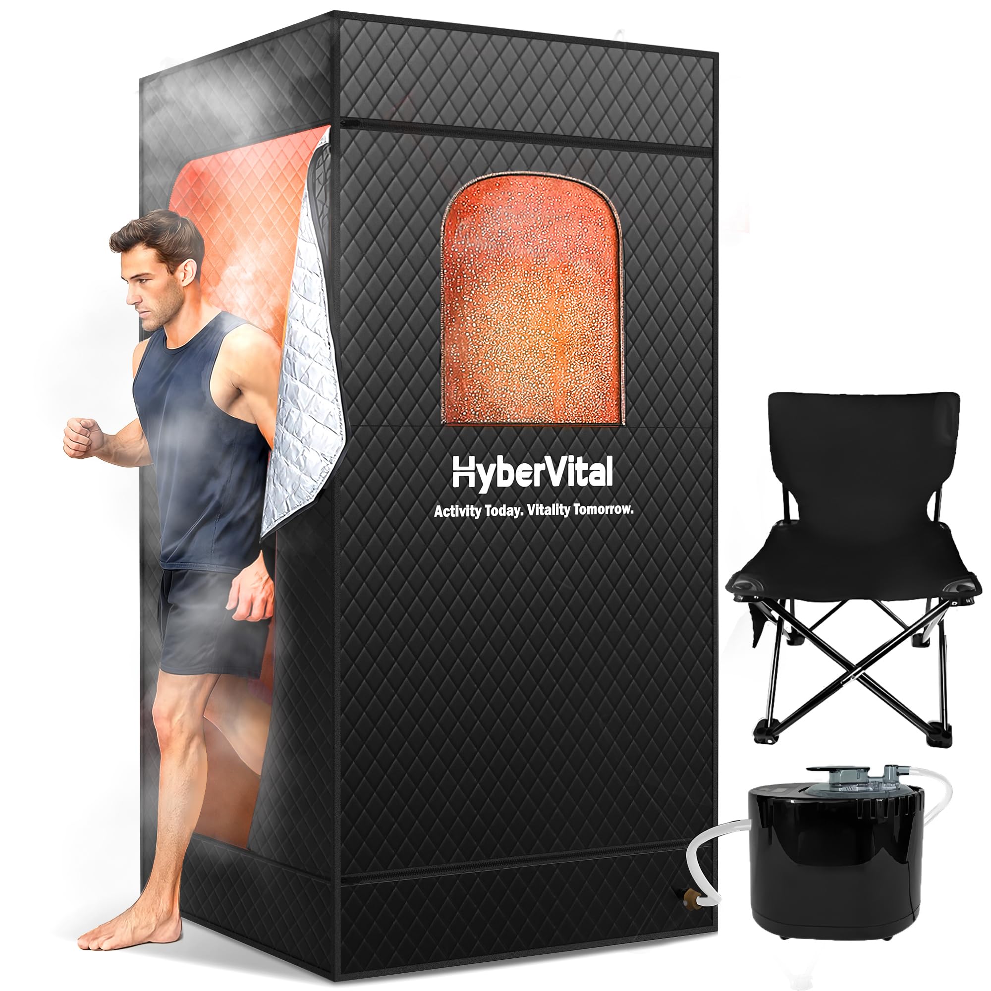 Sauna Box, Portable Sauna for Home, Large Sauna Tent with 3.0L Steamer for Full Body SPA, Easy Assembly Quick Heat-Up Sauna Experience