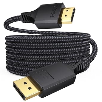 Display Port to HDMI Cable 10ft, 4K@30Hz 1080P@120Hz DisplayPort DP to HDMI
