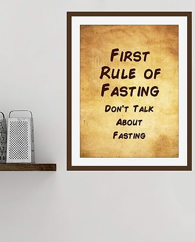 Miniatura 4 de First Rule Of Fasting Wall Art Poster 11x14inch. Gift for Fungster, Keto, Intermittent Faster. Kitchen, Nutritionist, Dietician, Food Coach, Health