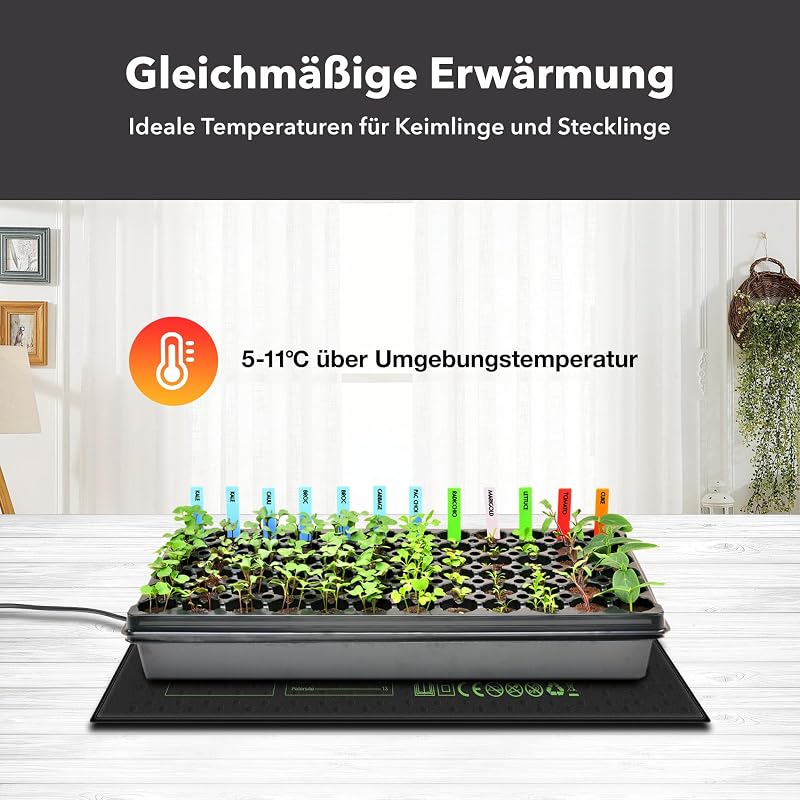 HBN Fűtőszőnyeg Termosztáttal 52x25cm Magvetéshez és Palántaneveléshez