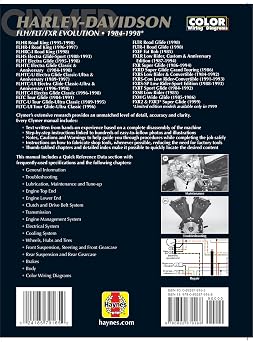 Harley-Davidson Road King, Electra, Tour Glide, Low Rider Motorcycle (1984-1998) Clymer Repair Manual