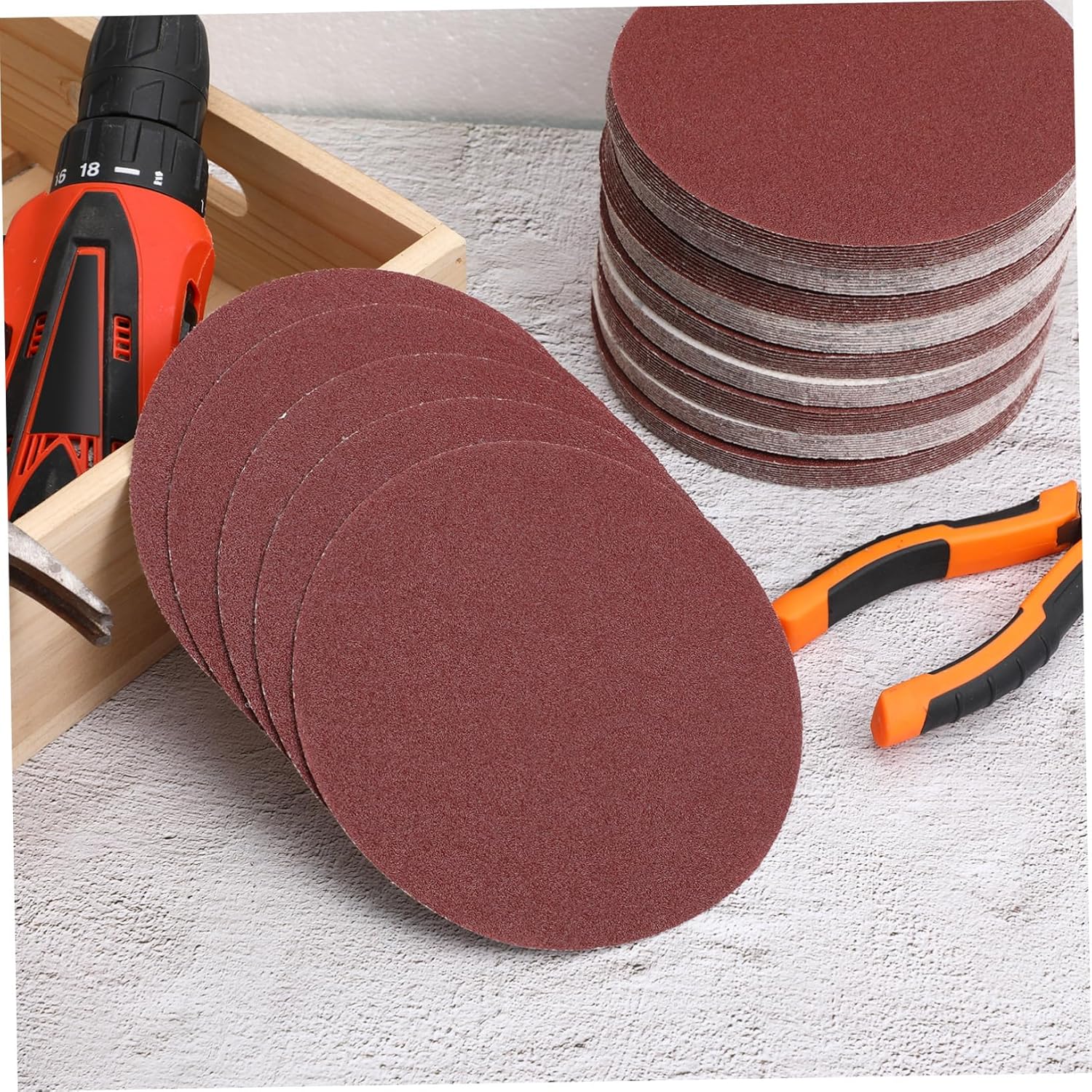 100pcs Coarse Grinding Disc Sanding Pads Sandpaper for Sander 80 Grit Wet Dry
