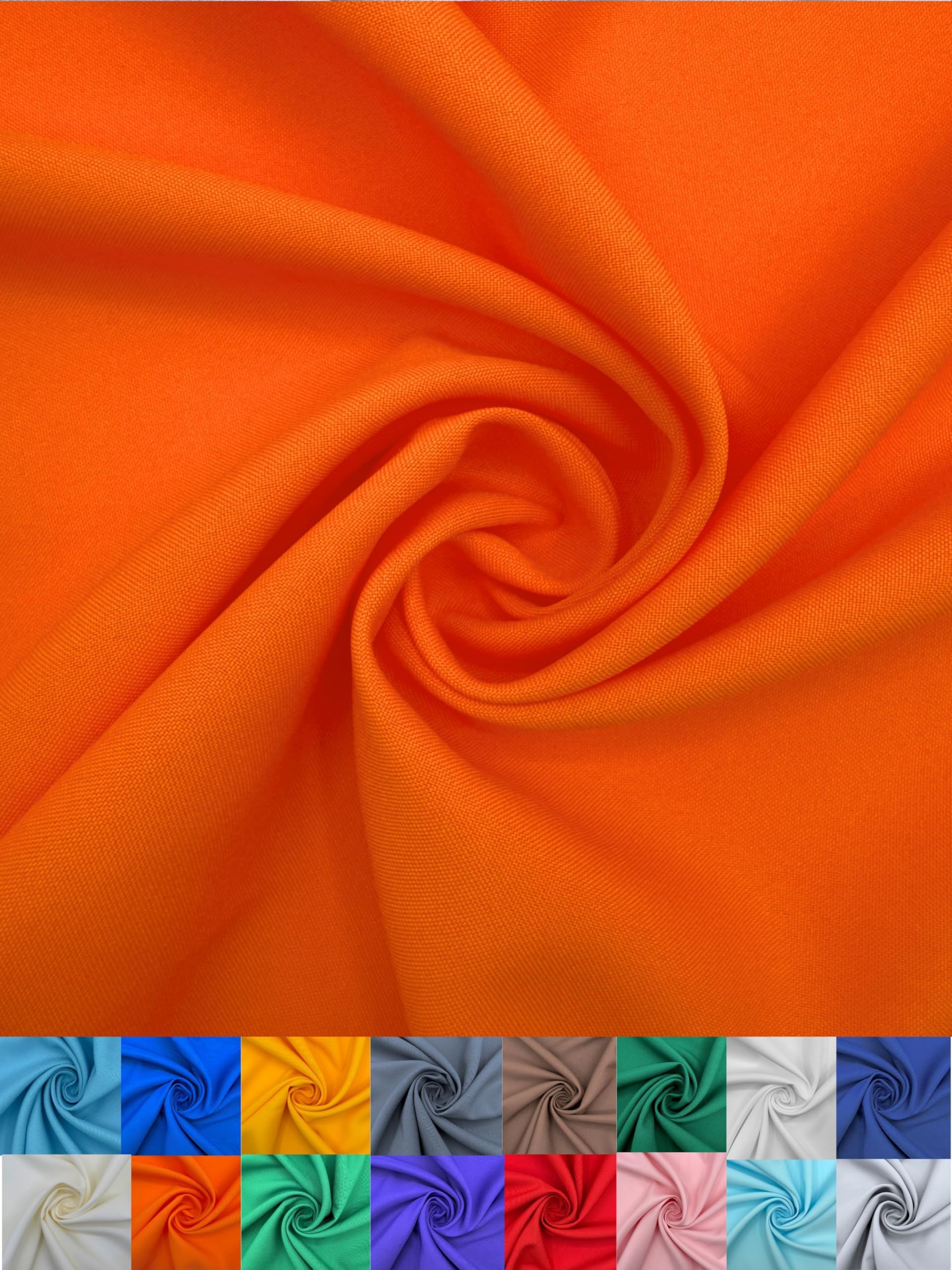 Eovea | Poplin Fabric by The Yard | 100% Polyester | Poly Poplin | 60" Wide | Apparel, Uniforms, Tablecloths, Home Décor, Sewing, DIY Crafts(Orange,2 Yard)