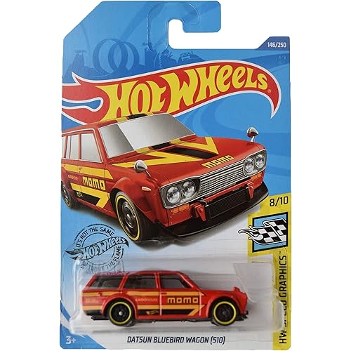 Hot Wheels Datsun Bluebird Wagon (510) 146/250, red