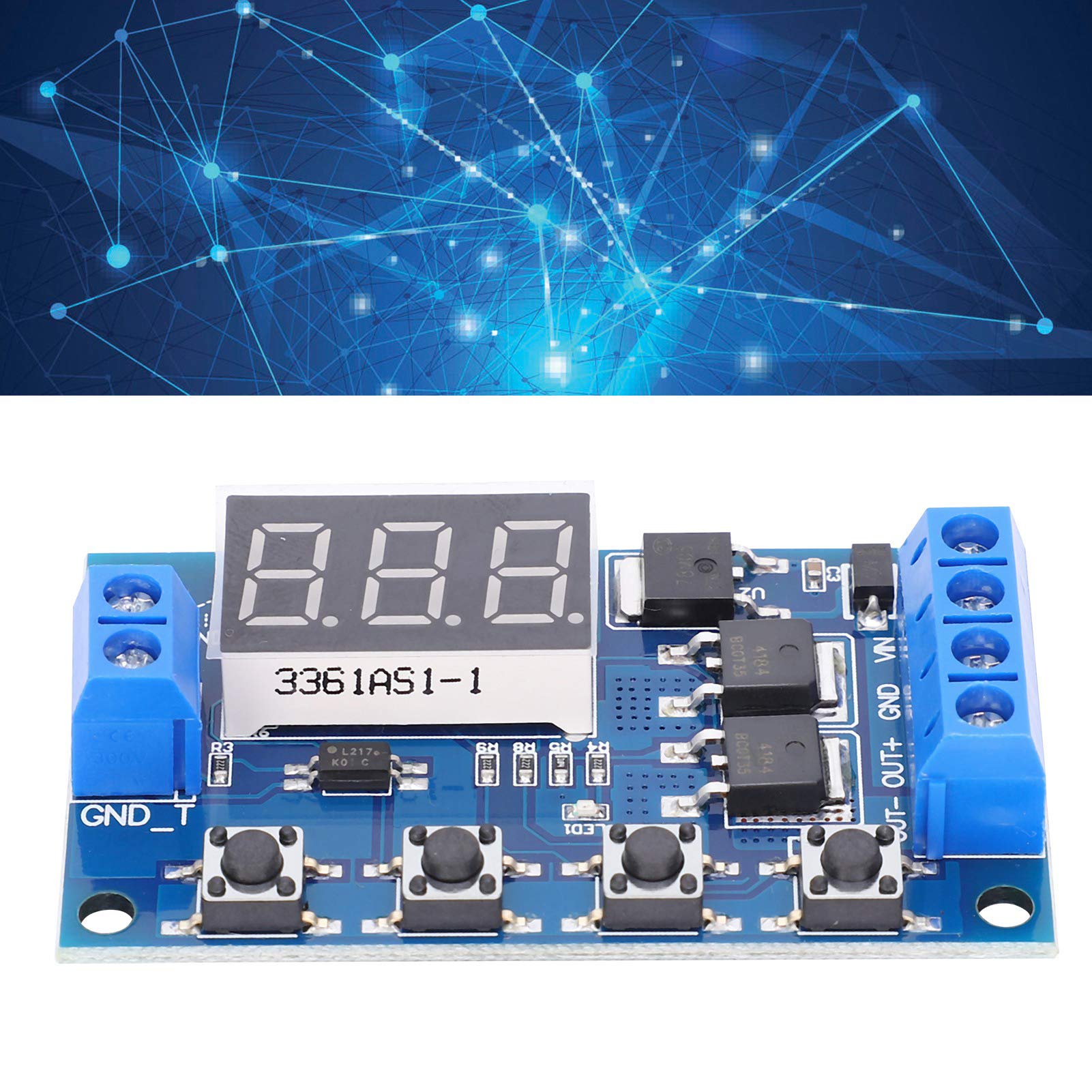 Interruptor De Retardo De Temporizador De Ciclo De Disparo, Placa De Circuito De 12 24V, Módulo De Control De Tubo Dual MOS - AliExprs
