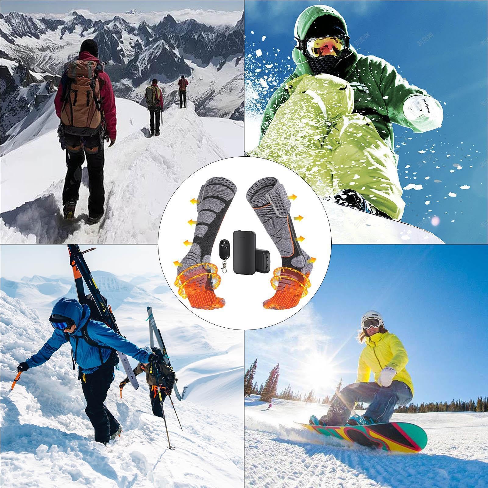 Calze Elettriche Controllo Temperatura 3 Livelli, Scaldapiedi Invernale | Calze Termiche Elettriche per Lavoro Invernale Sci Campeggio Pesca Caccia Trekking Ciclismo Camminate