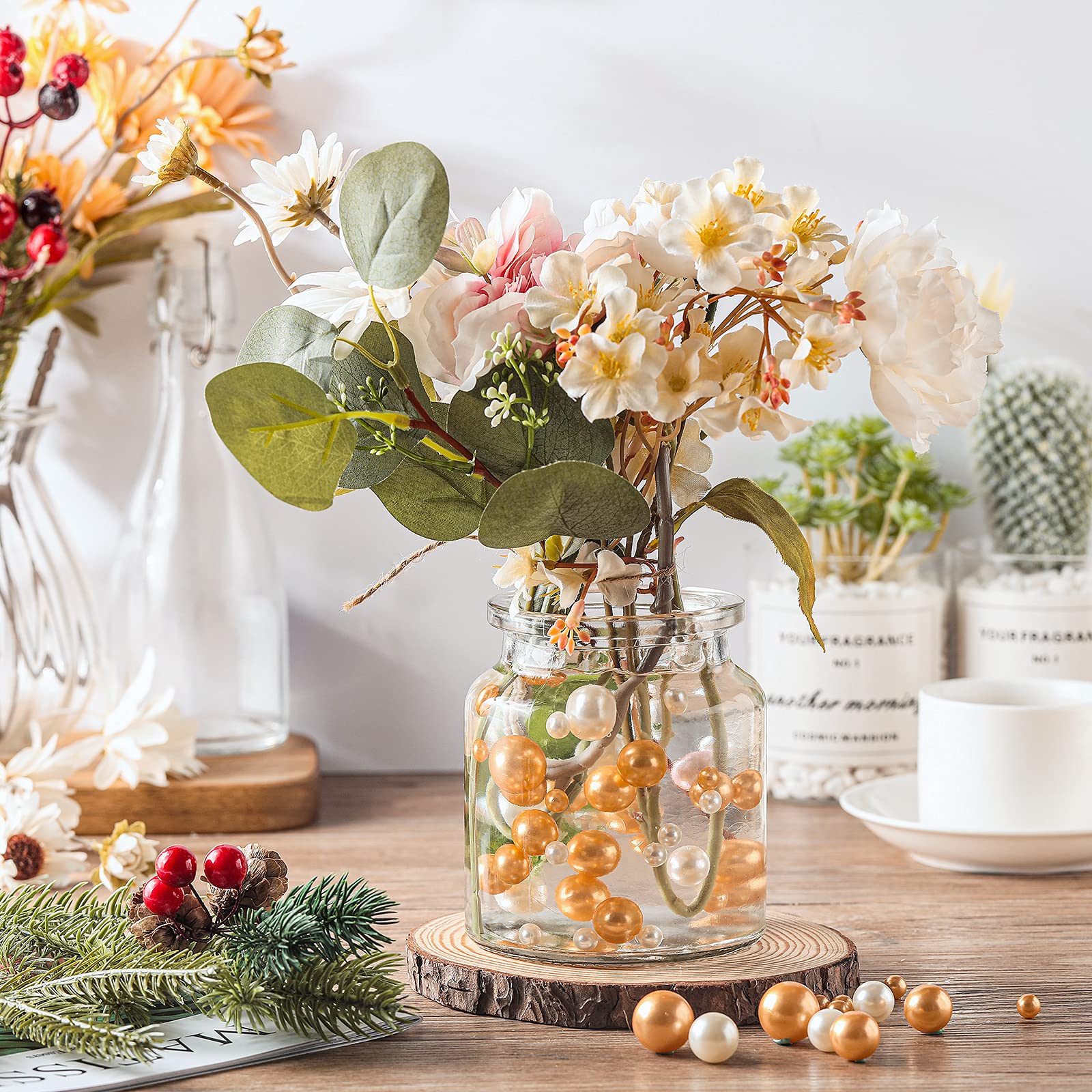 Bolas De Agua Para Jarron Bolas De Gel De Agua GLBYUNN 160 Perlas Para  Relleno De Jarrón Y Geles De Agua Transparentes, Sin Agujero, Perlas Para  Navidad, Boda, Centro De Mesa, Decoración, image size:1600x1600