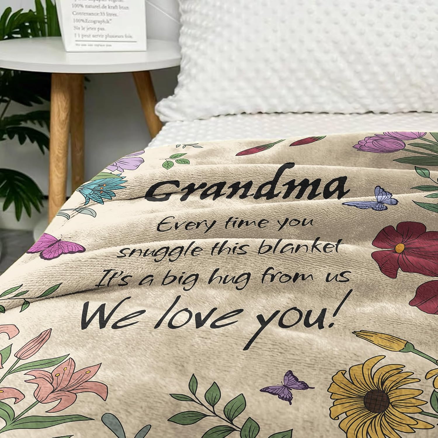 Mothers Day Blankets for Grandma,Grandma Gifts,Gifts for Grandma,Grandma Gifts from Granddaughter,Grandma’s Birthday Gift from Grandchildren,Grandma Gift for Mothers Day Blanket 50" x 60"