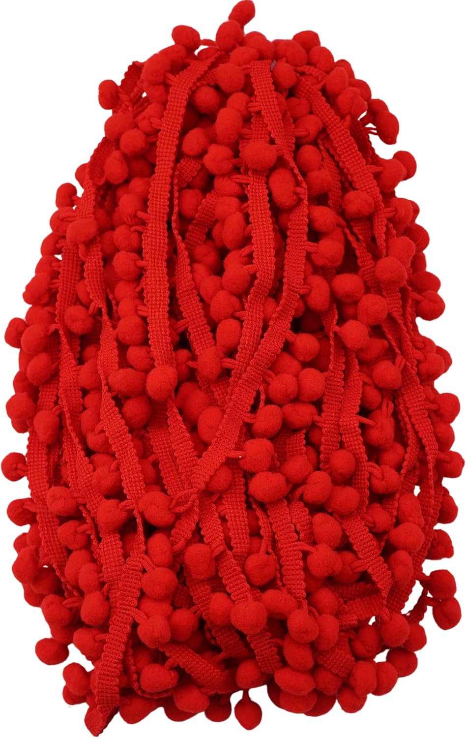 Green Pom Pom Trim Ribbon Fringe Ball Lace Tassel Trim for Sewing, Accessory Decoration.