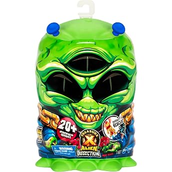 Treasure X Dissection of Mini Alien Dissect the 20cm Miniature Alien to discover more than 20 hidden surprises inside. 3 mini aliens are for dissecting and collecting