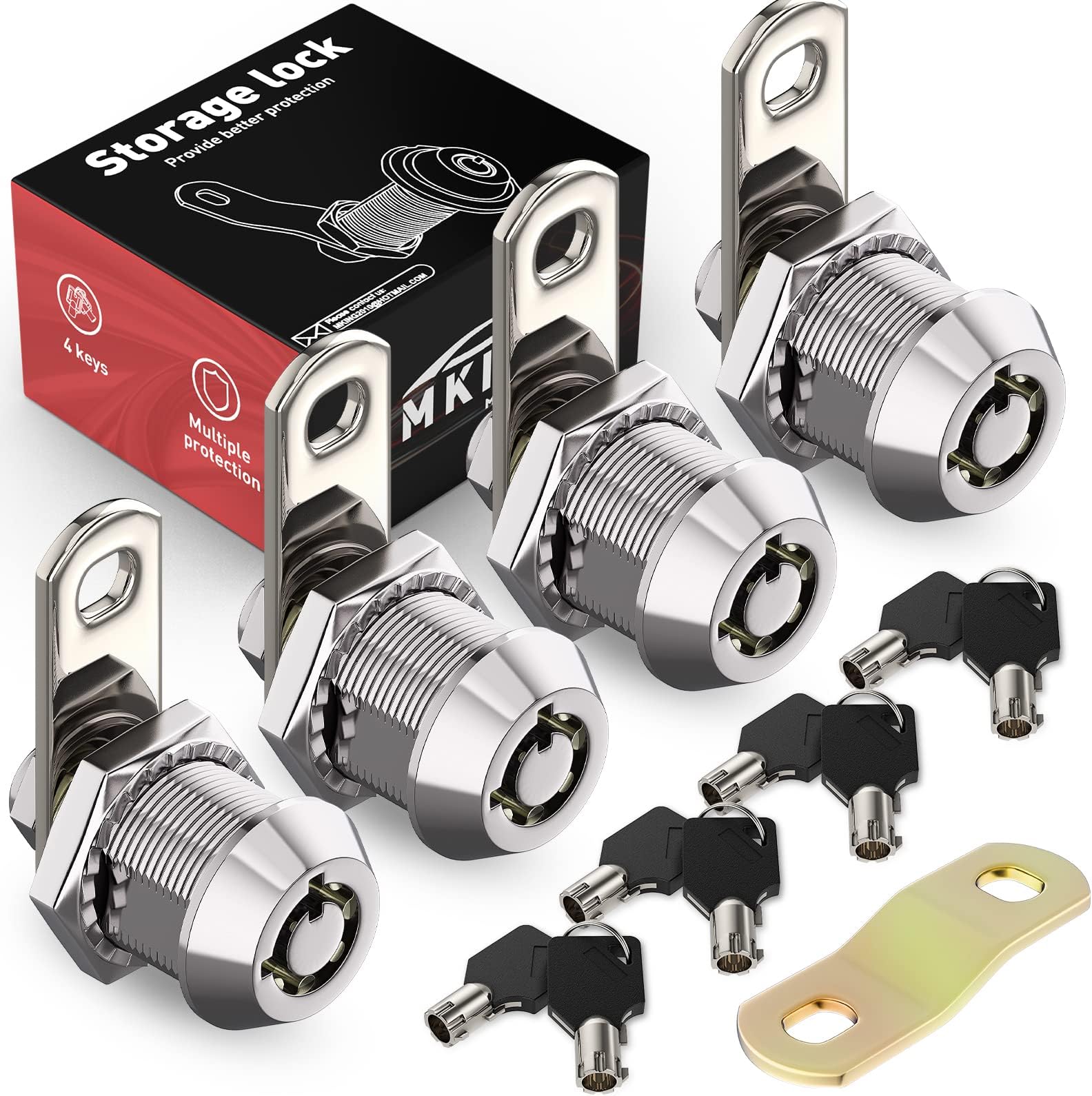 Amazon.com: 5 Pack Cam Locks Keyed Alike, 1-1/8