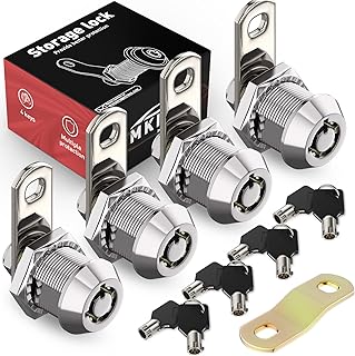 Rv Locks for Storage Door,RV Storage Locks,Tubular Cam Lock,Cam Locks Keyed Alike,4 Pack RV Compartment Locks with 5/8" Cylinder-Chrome Finish
