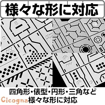Amazon | [Cicogna] ガンプラ スジボリガイド 筋彫り ガイド 2種
