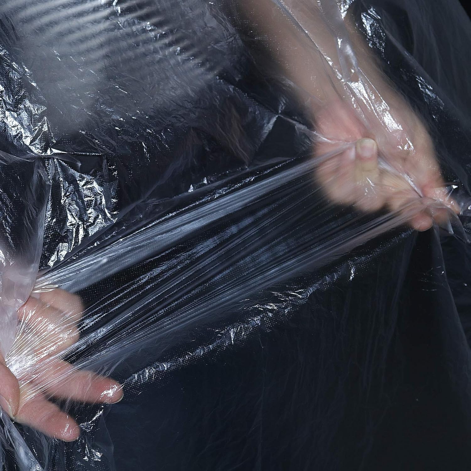 150 PCS Disposable Hair Salon Capes, Hair Cutting Cape, Plastic Transparent Barber Capes 63 x 51 Inch Waterproof Shampoo Apron for Home, Salon Hairdressing