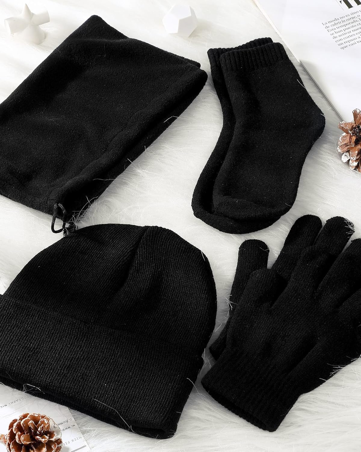 Jecery 48 Pack Winter Bulk Beanies Hats and Gloves Sets Winter Unisex Thermal Bulk for Men Women Homeless Xmas Charity Gifts - Image 7