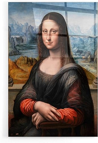 Epic Art 'Mona Lisa Prado' de Leonardo Da Vinci, arte de pared de vidrio acrílico, 16"x24"