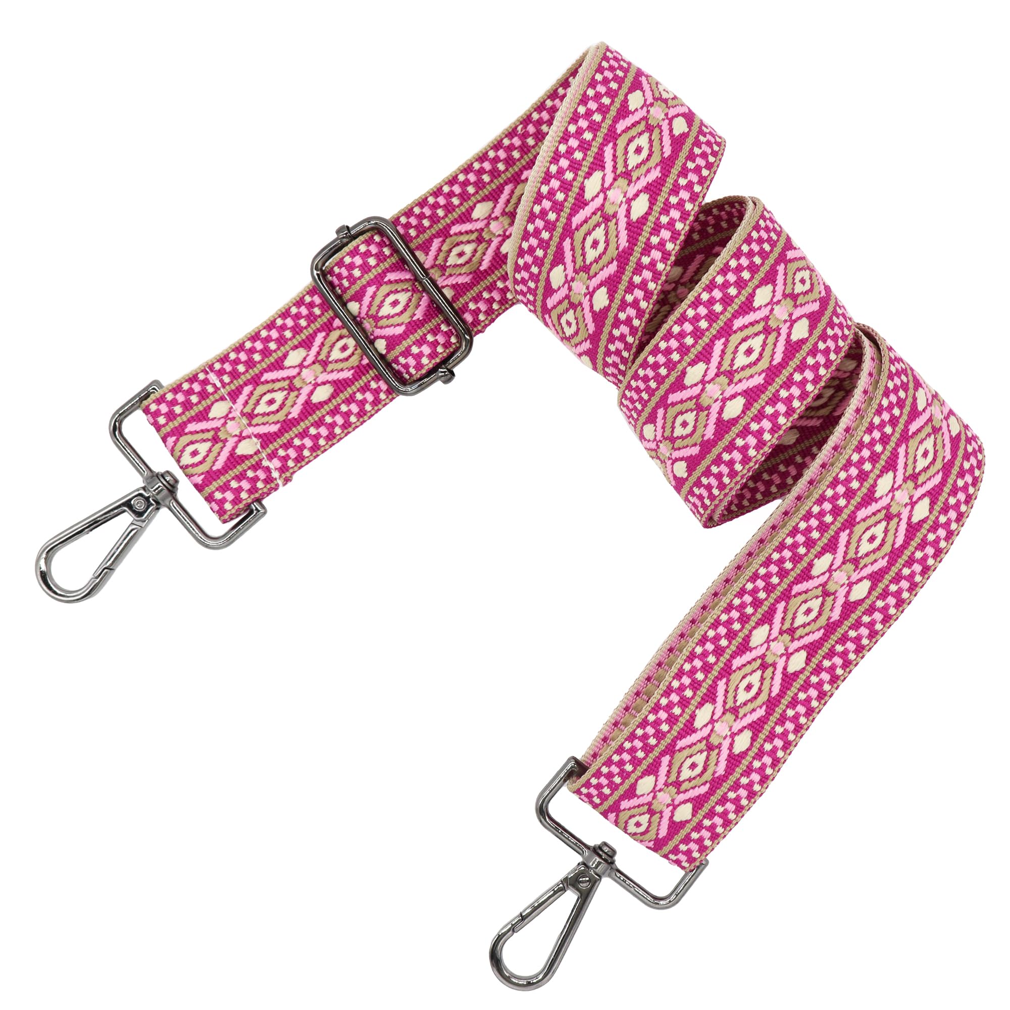 LEMEDE Purse Strap Adjustable Replacement Crossbody Bag Straps Retro Jacquard Embroidery Shoulder Straps for Shoulder Bag