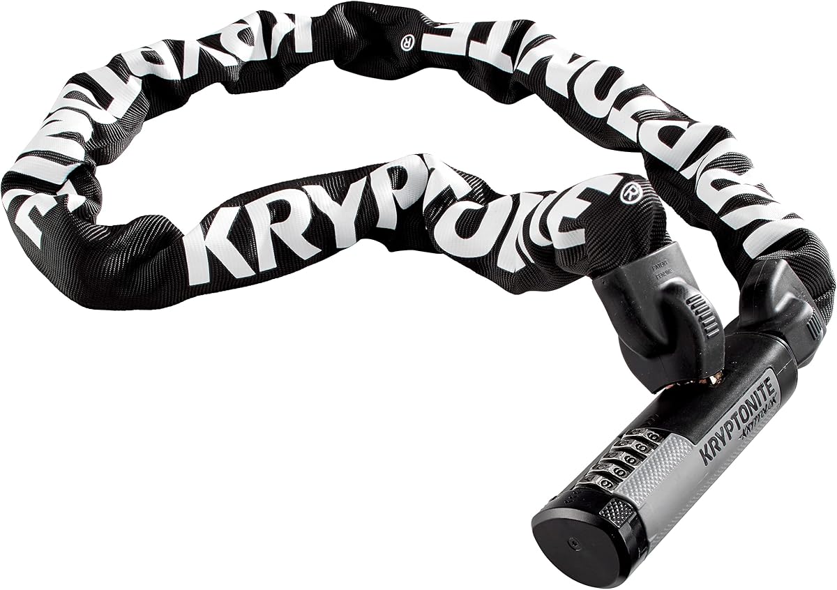 Kryptonite Kryptolok 912 Candado de cadena combinado para bicicleta de 9,5 mm, negro | candados-de-cadena-para-bicicletas