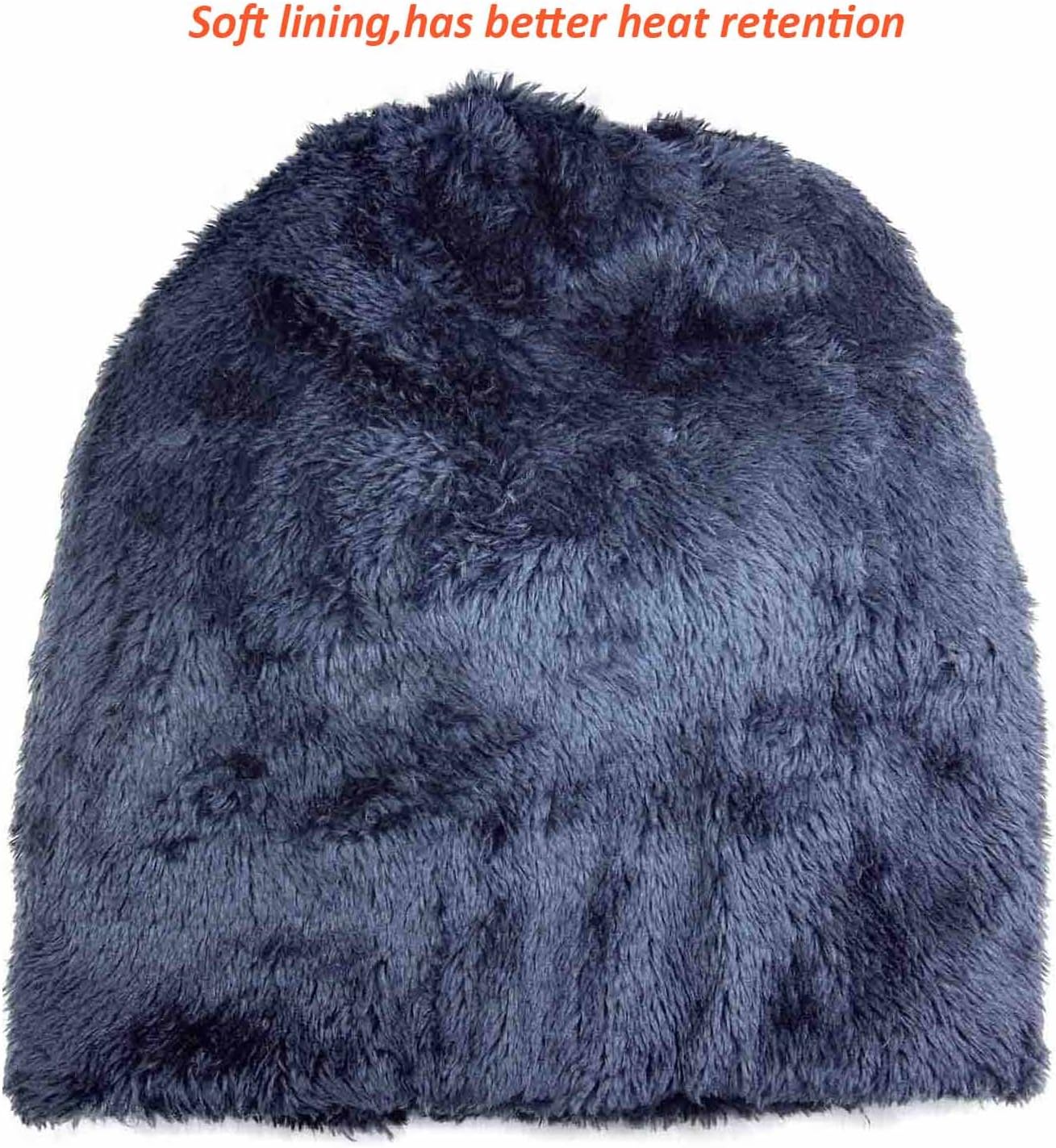 Winter Hat Scarf for Boys Girls Kids (5-14 Years) Slouchy Beanie Windproof Warm Knit Snow Infinity Scarf Skull Cap