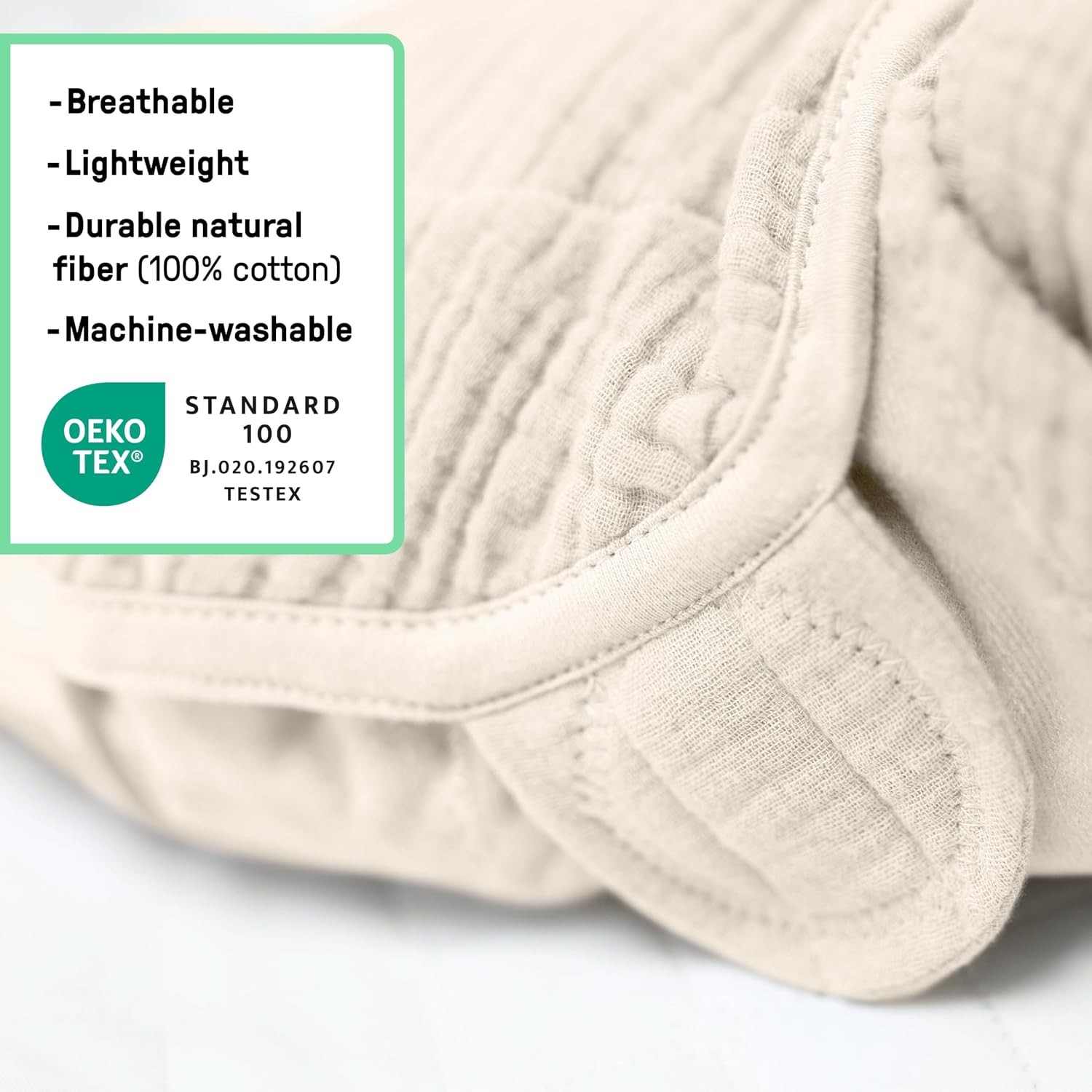 SwaddleMe by Ingenuity Muslin Original Swaddle - Cream/Cashew