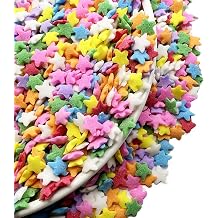 SE Si&Moos Rainbow Star Sprinkles for Cake Decorating Edible Confetti Sprinkles Rainbow Sprinkles Edible Star Cake Decorations , Cupcake, Ice Cream, Dessert Toppings Party Baby Shower Holiday Supplies 3 OZ