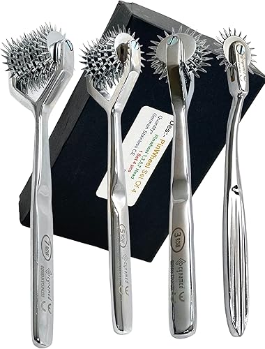 Juego de 4 piezas alemán de alta calidad para diagnóstico neurológico Wartenberg Sensorial, rueda de pasador de rueda 1, 3, 5, 7 cabezales, calidad