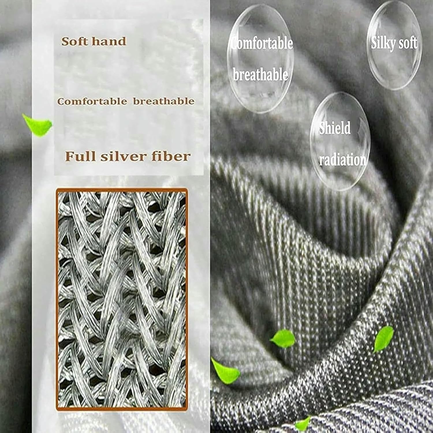Antiradiation Fabric, EMI RFID EMF Protection Material, Faraday Silver Fiber Conductive Fabric~/