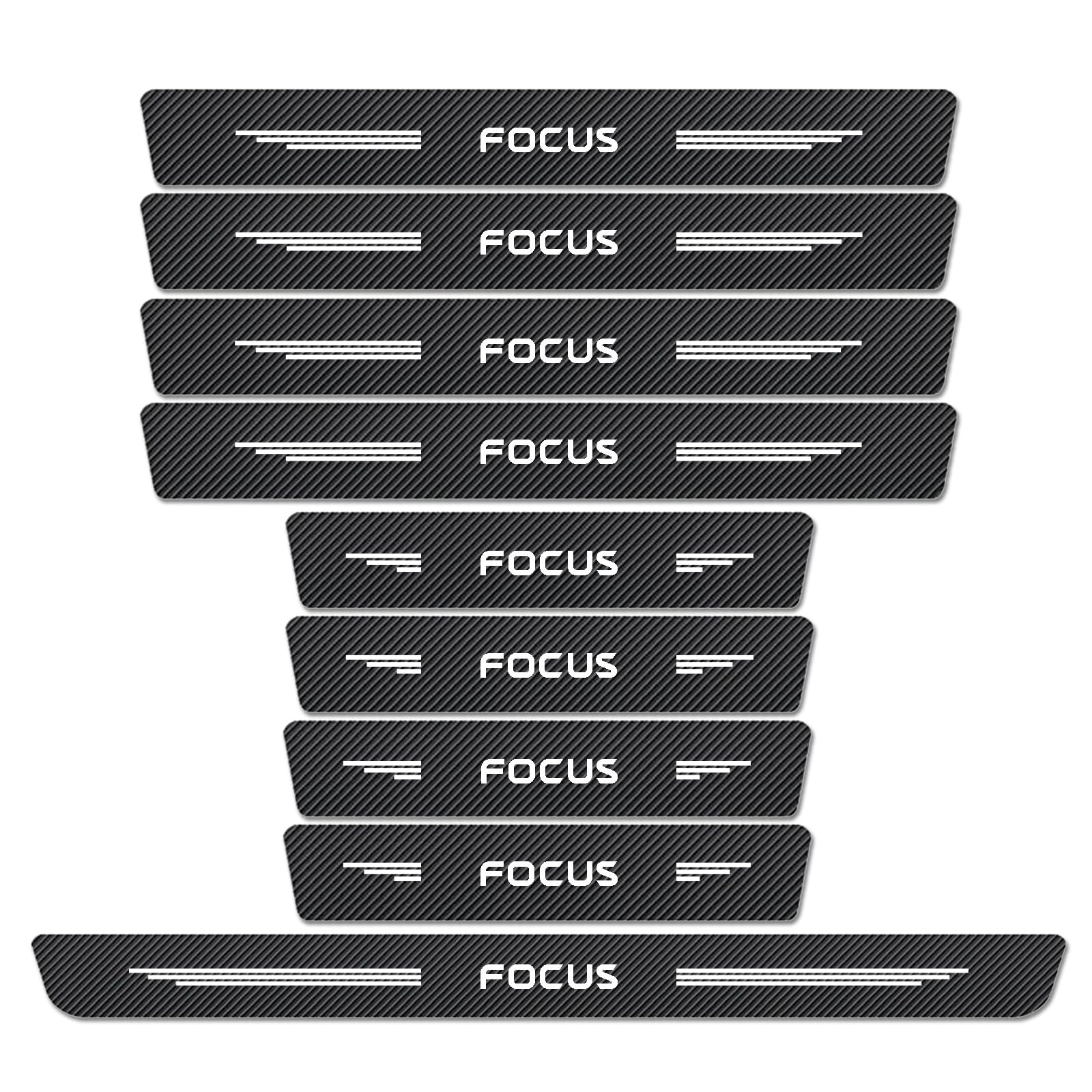 WXH97F 9PCS Car Door Sill Protector for FORD Focus