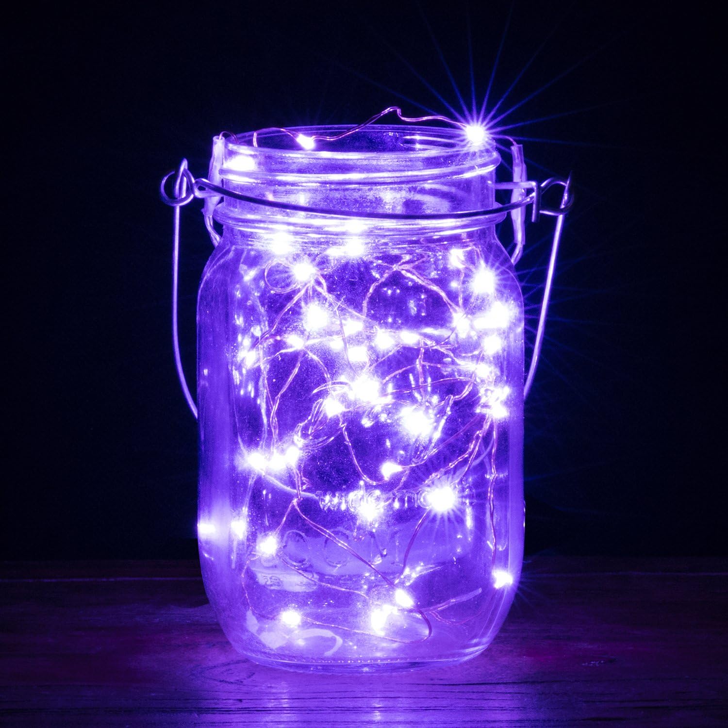 OAK LEAF String Lights, 2 Set of Purple Micro 30 LEDs Romantic Rope Lights Battery Operated on 9.8 Ft Long Ultra Thin String Copper with CR2032 Battery for Home Bedroom Party