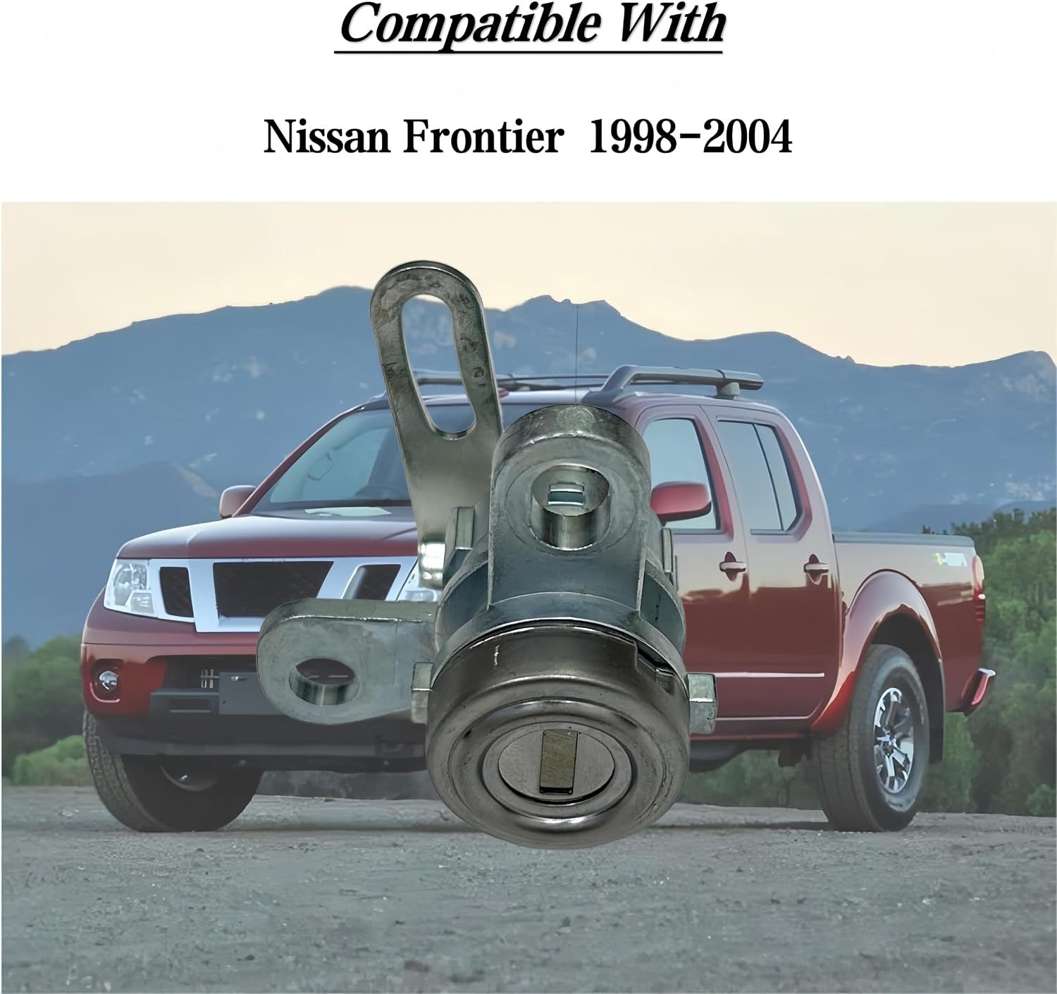 Tailgate Lock Cylinder with 2 Keys for Nissan Frontier 2000-2004 Replace K3477-9Z425 Rear Trunk Latch Lock
