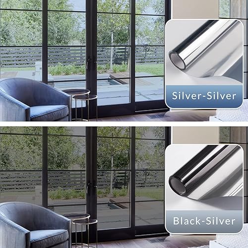 Miniatura 7 de rabbitgoo Película de privacidad unidireccional para ventana, tintado para ventana, adherencia estática, bloqueo solar, anti UV, cubierta de ventana