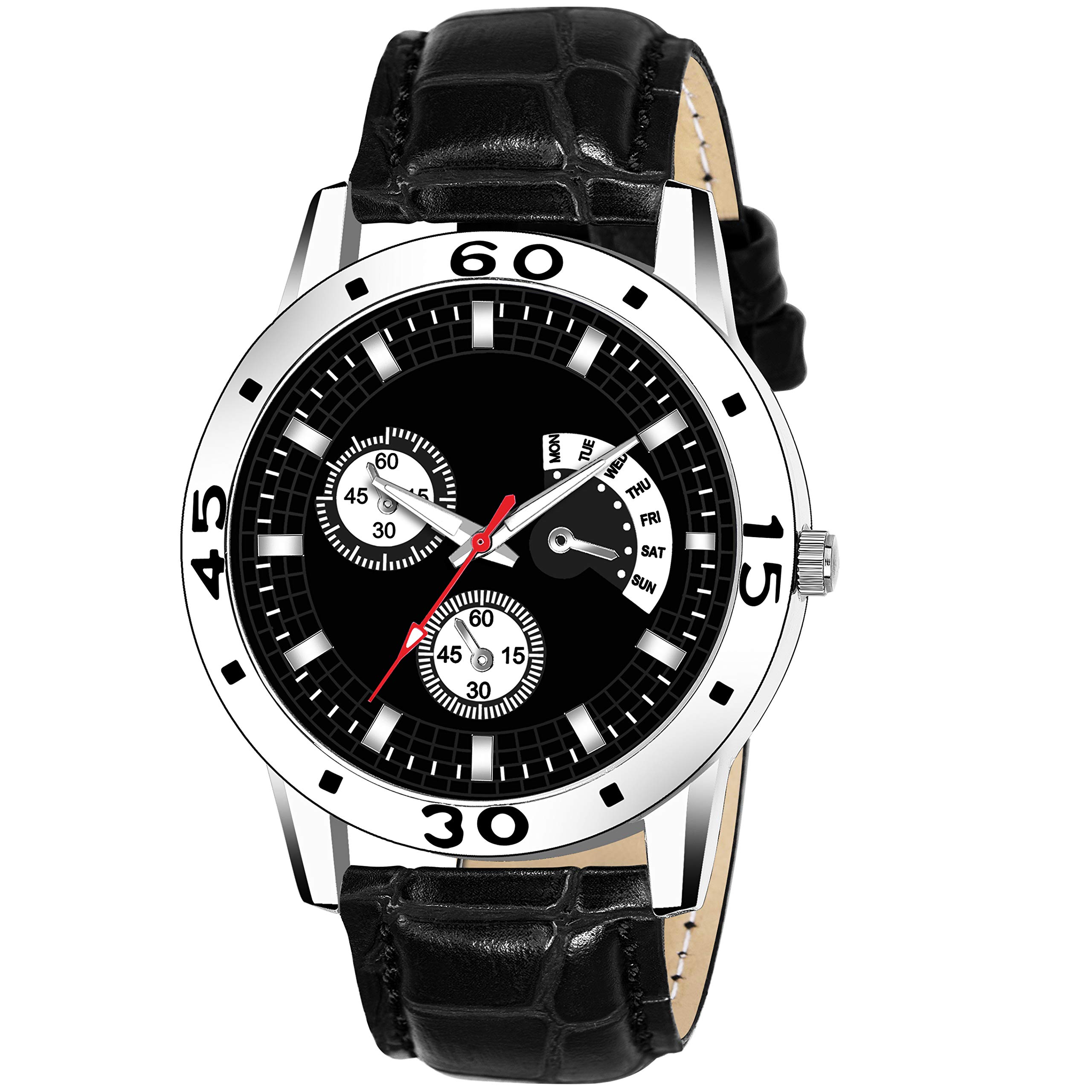 just like Leathers Strap Multi Color Analog Wrist Watches for Boy and Men (Black) (B0BTHK95TS) Amazon Price History, Amazon Price Tracker