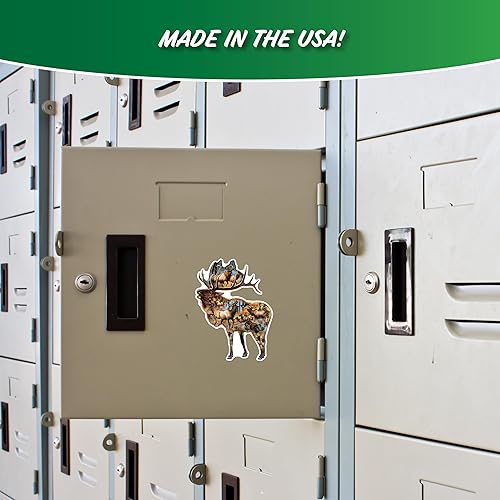 Miniatura 7 de Decalcomania - Calcomanía de collage de ciervos de caza, ciervos, calcomanías para ventana de camión, calcomanías de caza blancas fabricadas en