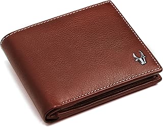 WildHorn RFID Protected Leather Wallet for Men, Brown