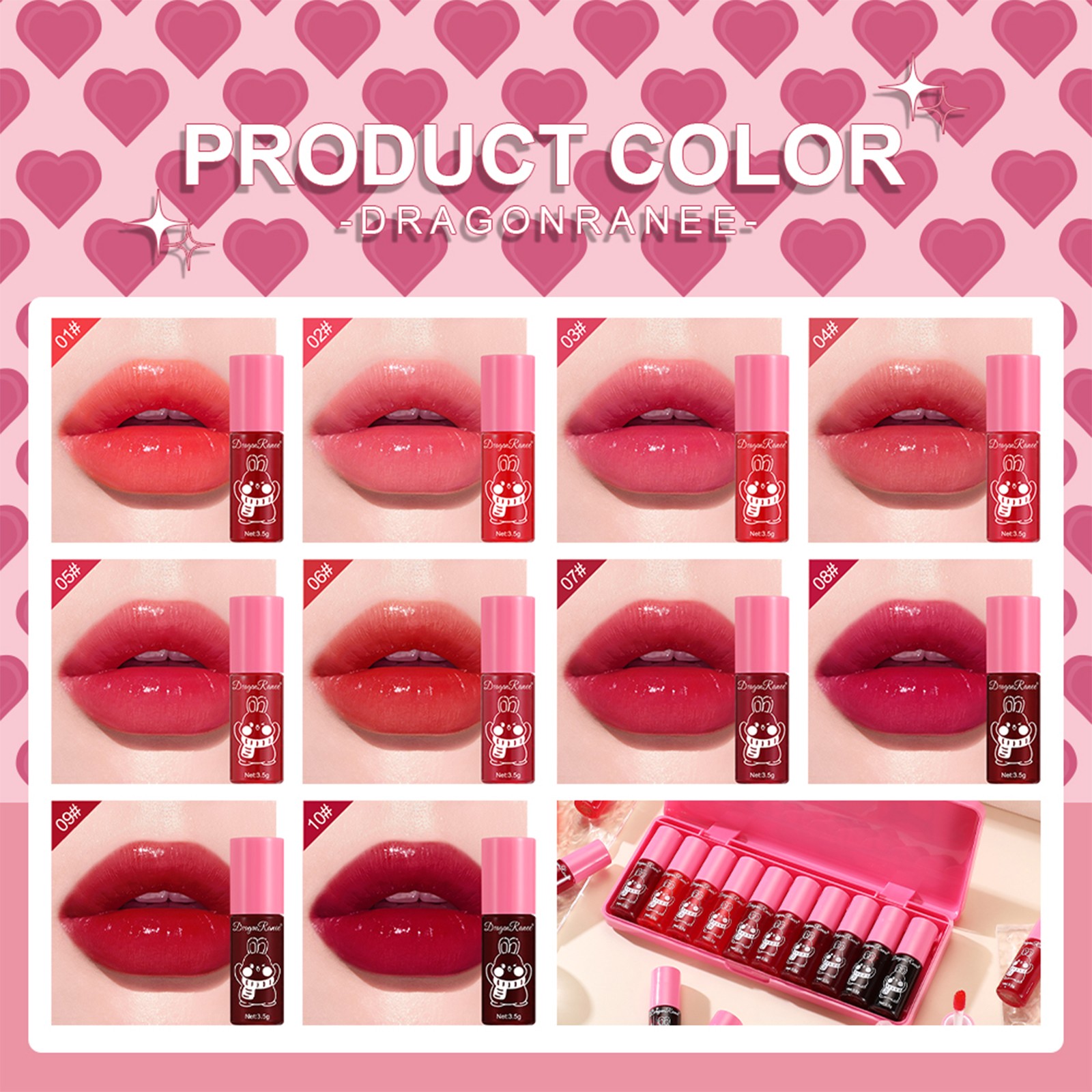 リップライナー HD MATTE LIPTINT 10pcs Amazon.com : MooGlamor 10 Pcs Lip Tint Set Cute Glossy Lip Stains